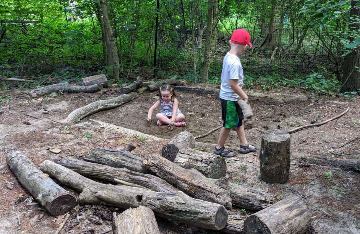 Dig in the sand at the Nature PlayScape at the Cincinnati Nature Center