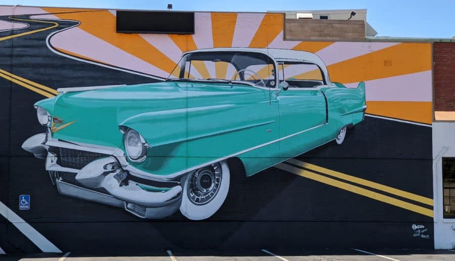 Hey Caddy-O, a mural in Hamilton Ohio