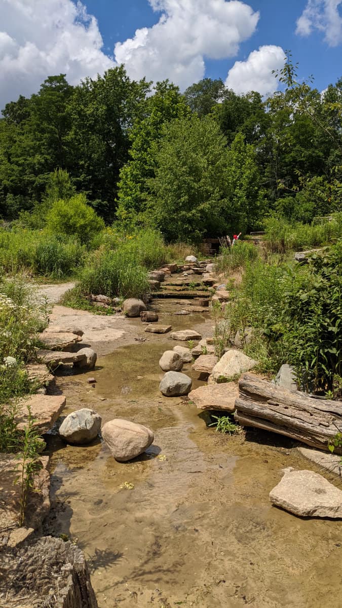 Creek stomp and go creeking with kids at the Nature PlayScape, Cincinnati Nature Center
