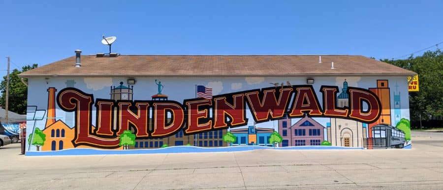 the mural in Lindenwald