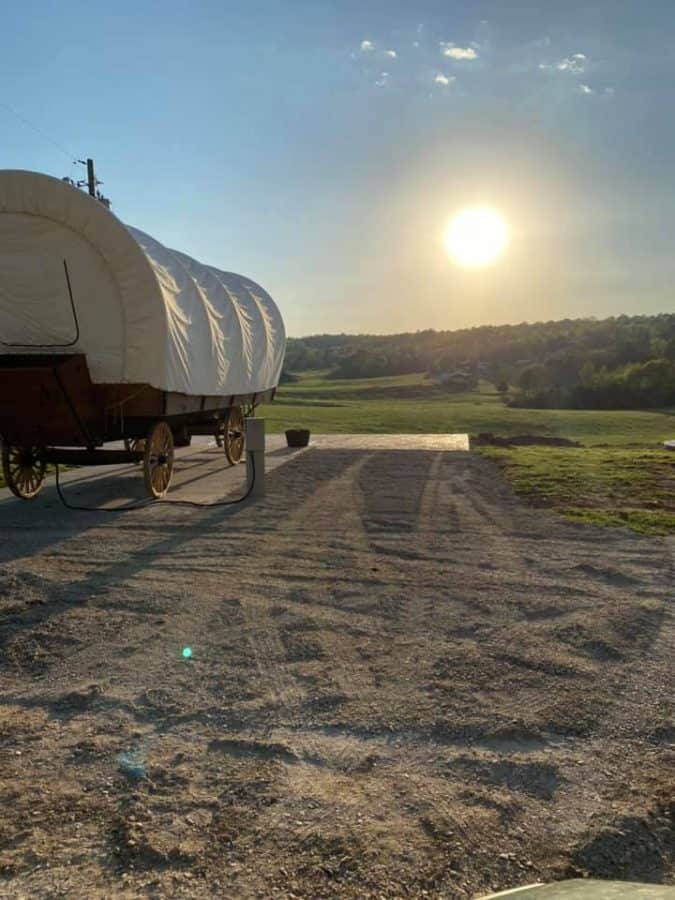 Experience an Overnight in a Covered Wagon at the Horse Cave KOA · 365