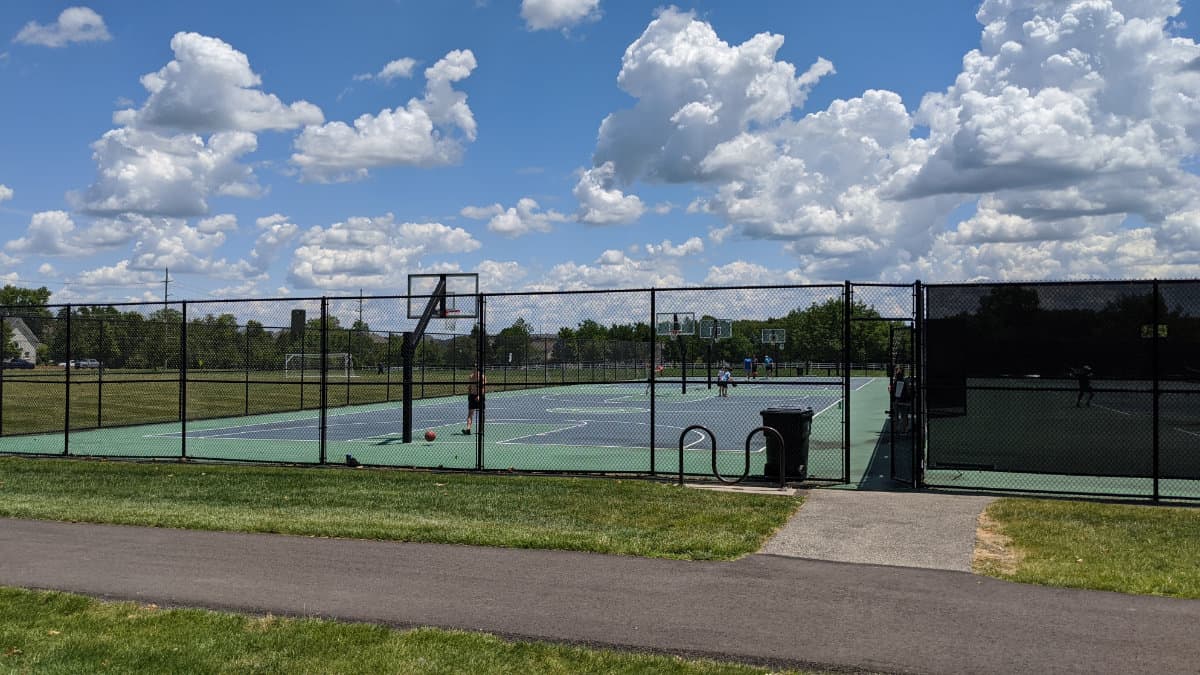 tennis and basketball courts at Cottell Park