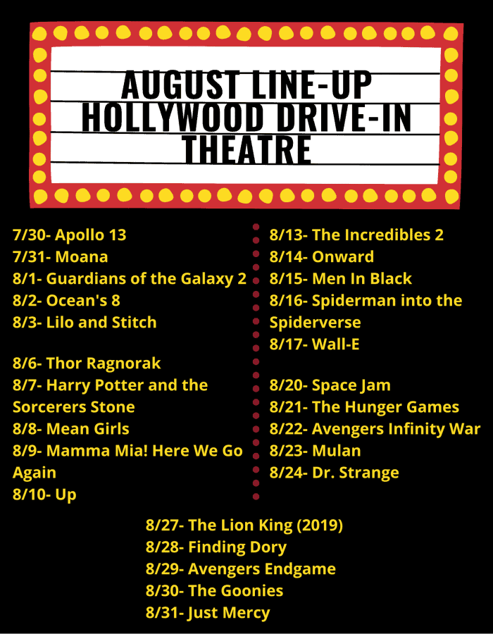 Hollywood Theatre movie line up for August
