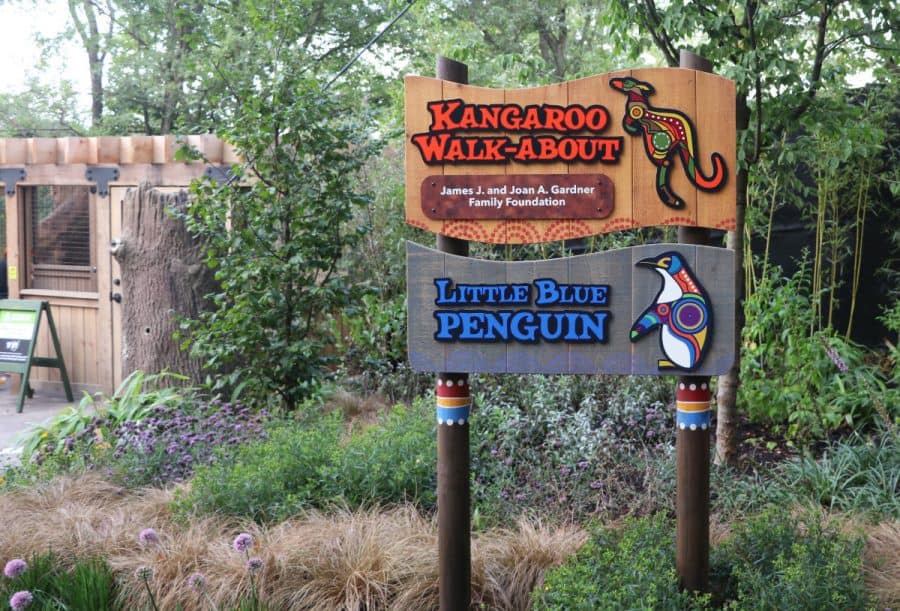 Kangaroo Walk-About Signage at The Cincinnati Zoo
