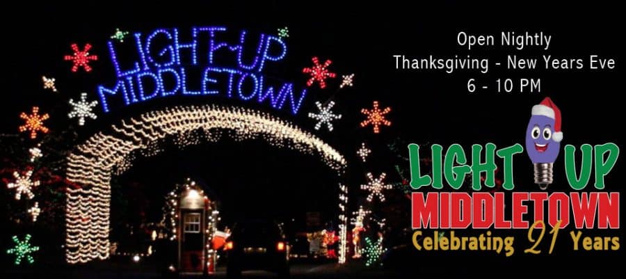Light up Middletown lights at night
