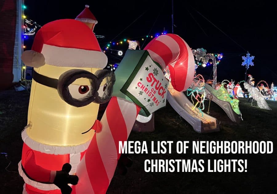 neighborhood Christmas lights in Cincinnati suburb