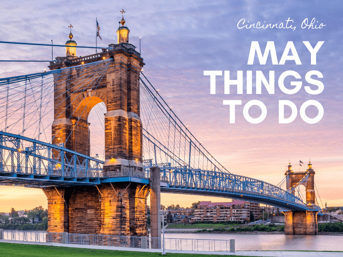 The Roebling Bridge from Cincinnati to Kentuckey