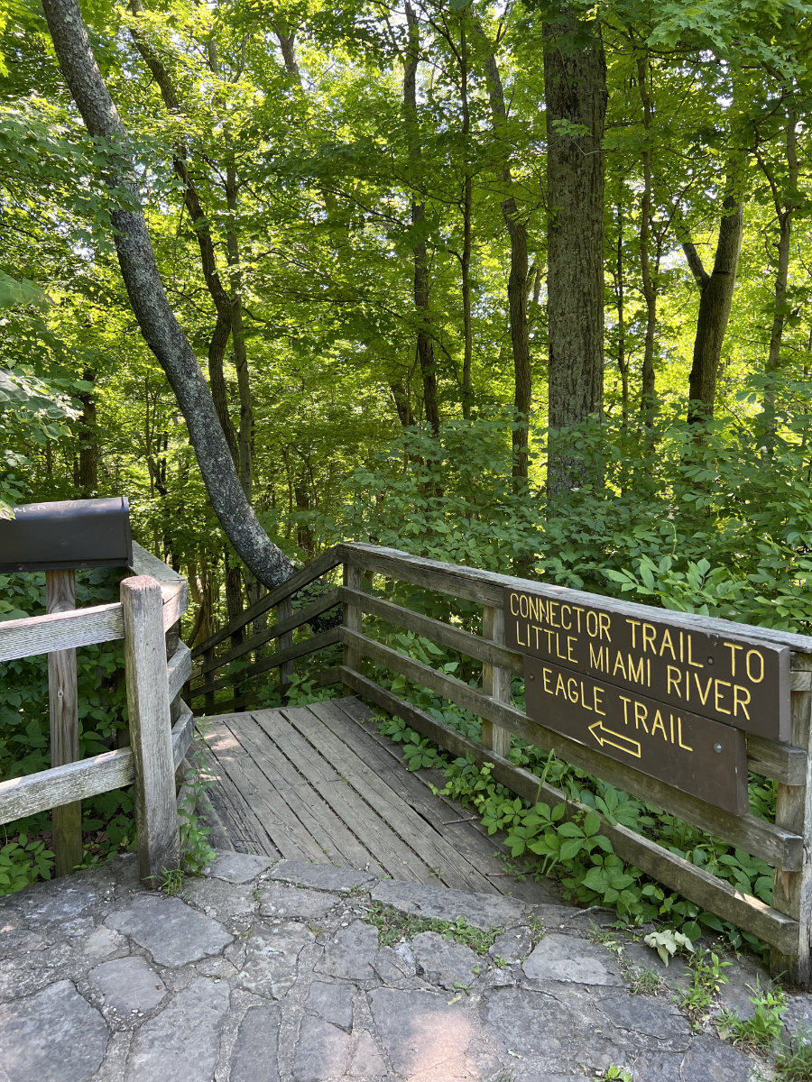 The Eagle Trail marker at Fort Ancient