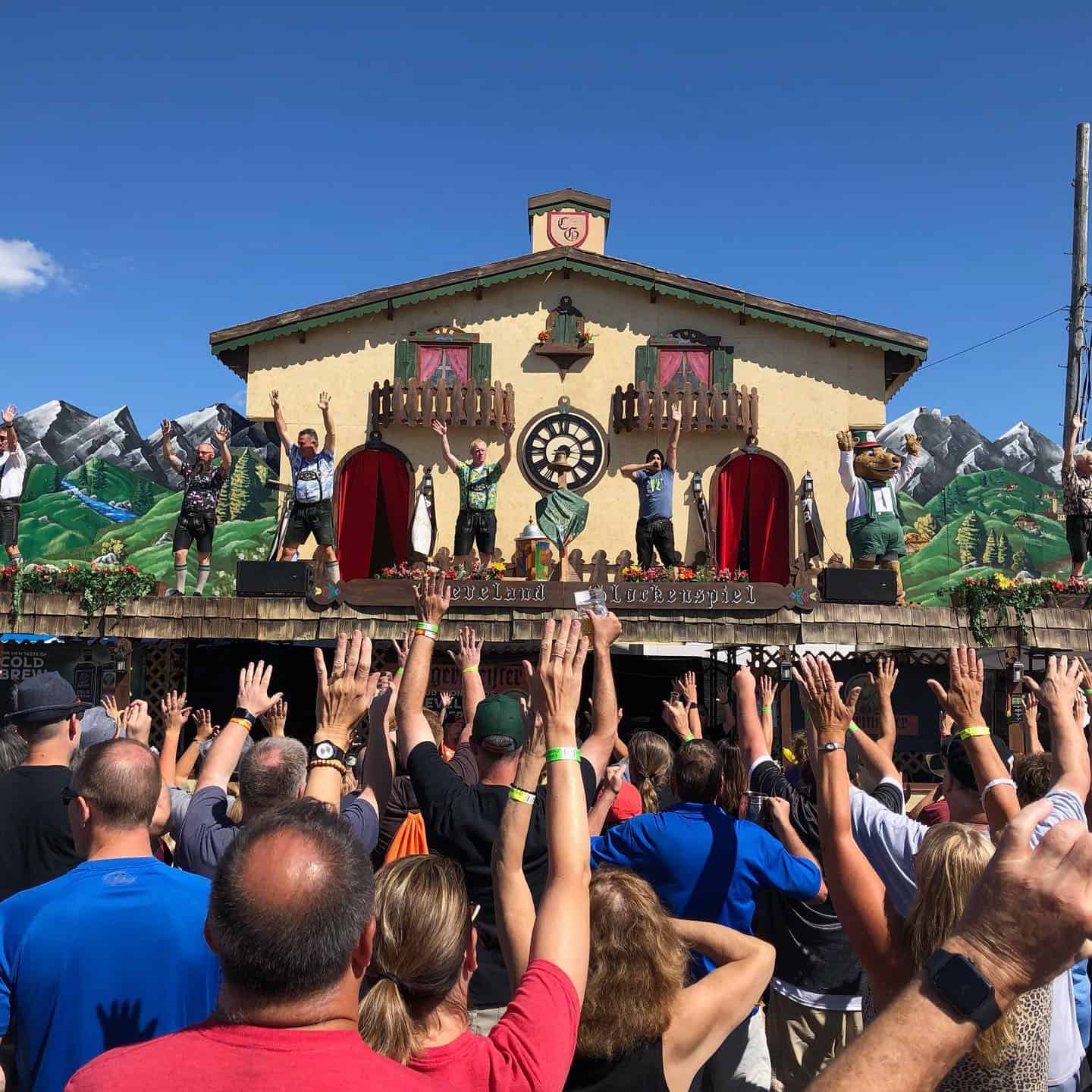 Fans dancing at the Cleveland Oktoberfest