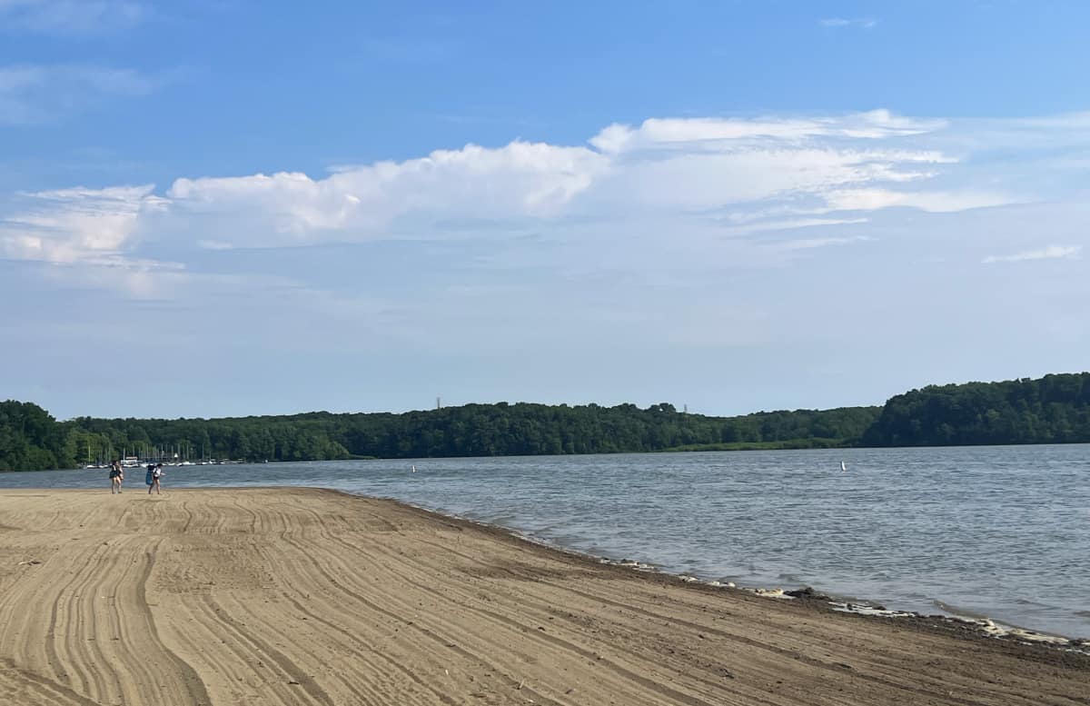 the beach at Hueston Woods in Ohio