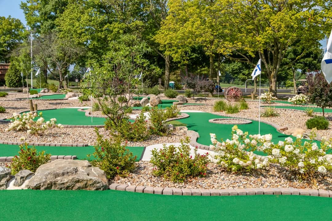 mini golf course at Clay's Resort