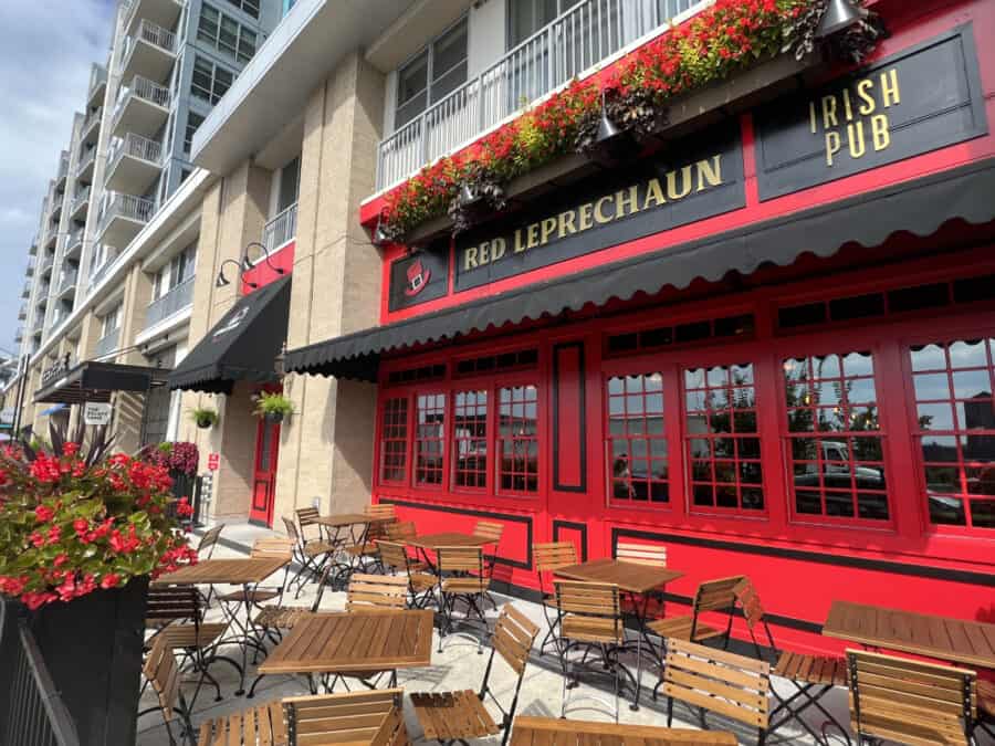 A look at the exterior of one of the new restaurants in Cincinnati - Red Leprechaun Irish Pub
