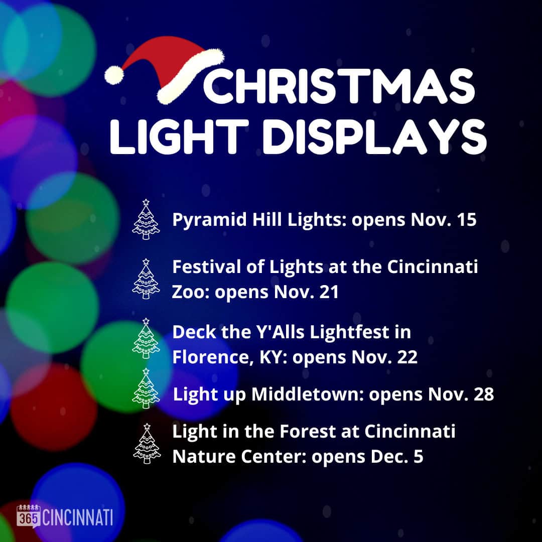 a list of Christmas light displays
