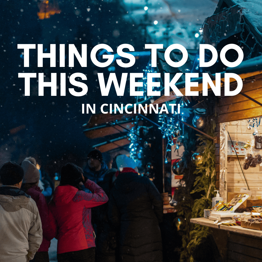 people gathered at a Christmas event as a featured image for things to do in Cincinnati this weekend