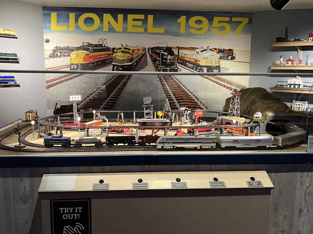 The Lionel Train display at Holiday Junction