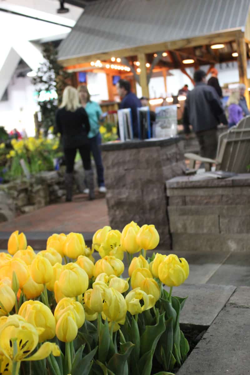flowers and structures as part of the Cincinnati Home and Garden Show