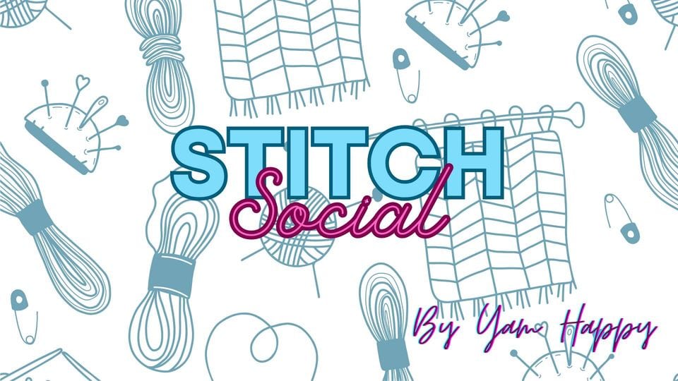 a logo for the Stitch Social event