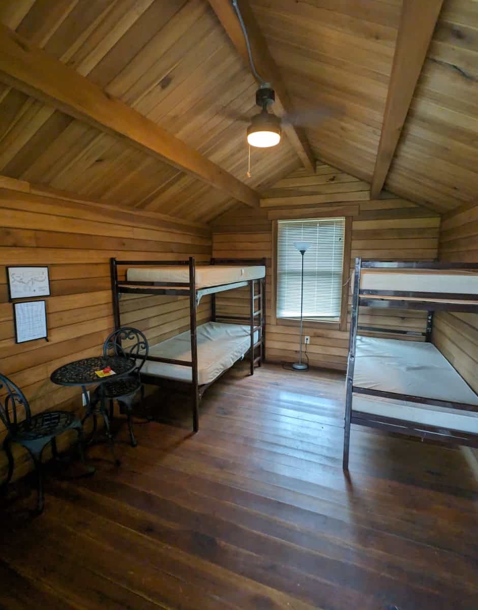 Inside one of the Sherman Cabins at Hocking Hills in Ohio